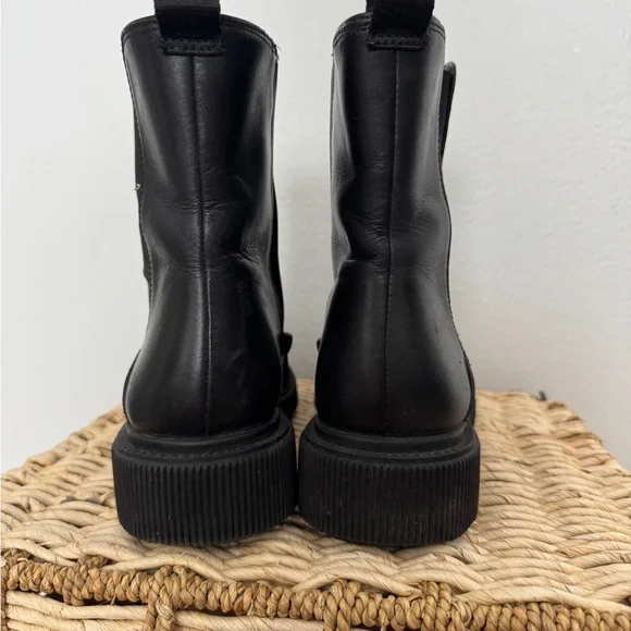 Franco Sarto Black Leather Boots - Picture 3 of 7